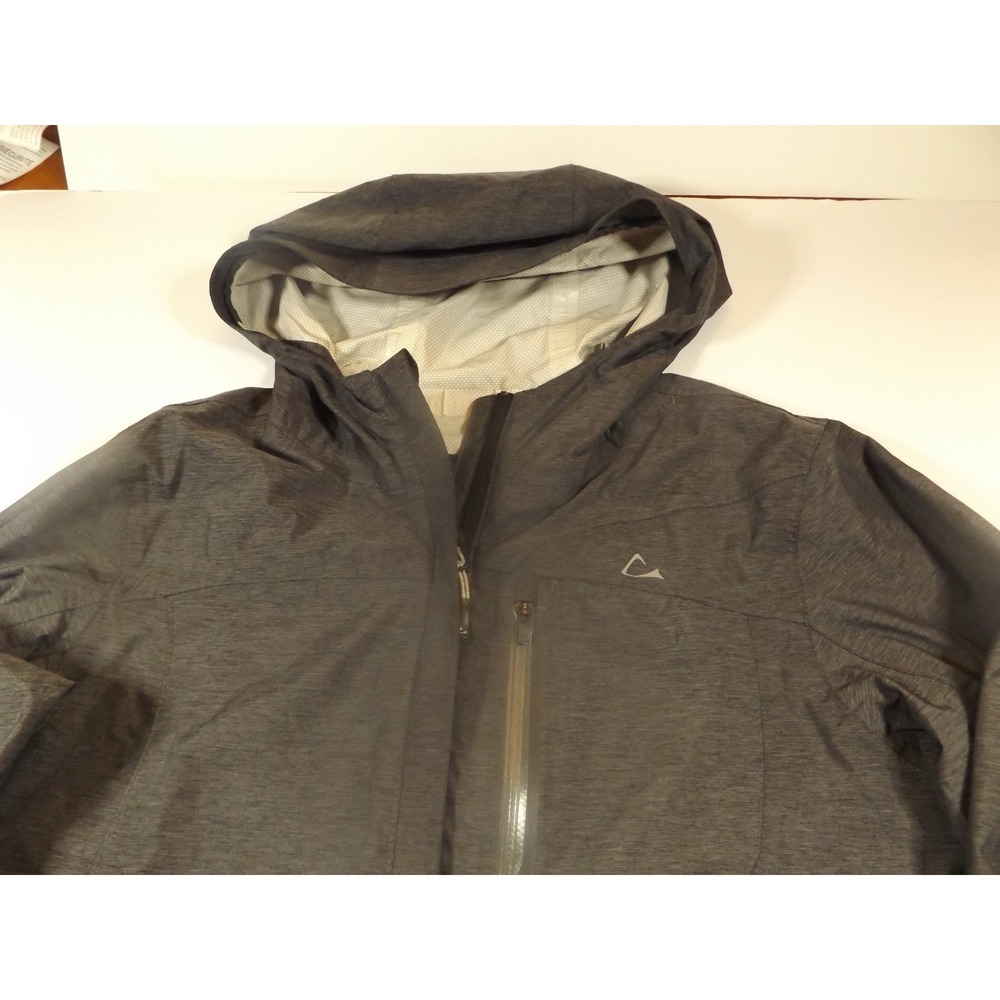 Paradox Rain Jacket Womens Medium Gray Hooded Zip Water Proof Outdoor Hiking